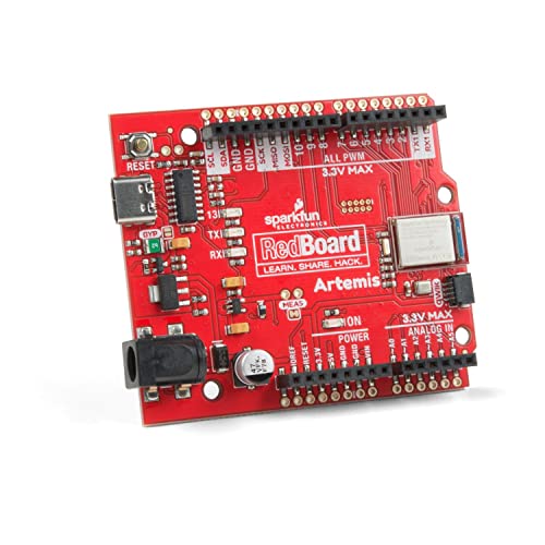 לוח הפיתוח של Sparkfun Redboard Artemis Machine Learning כולל BLE Megabyte One of Flash USB-C מחבר QWIIC